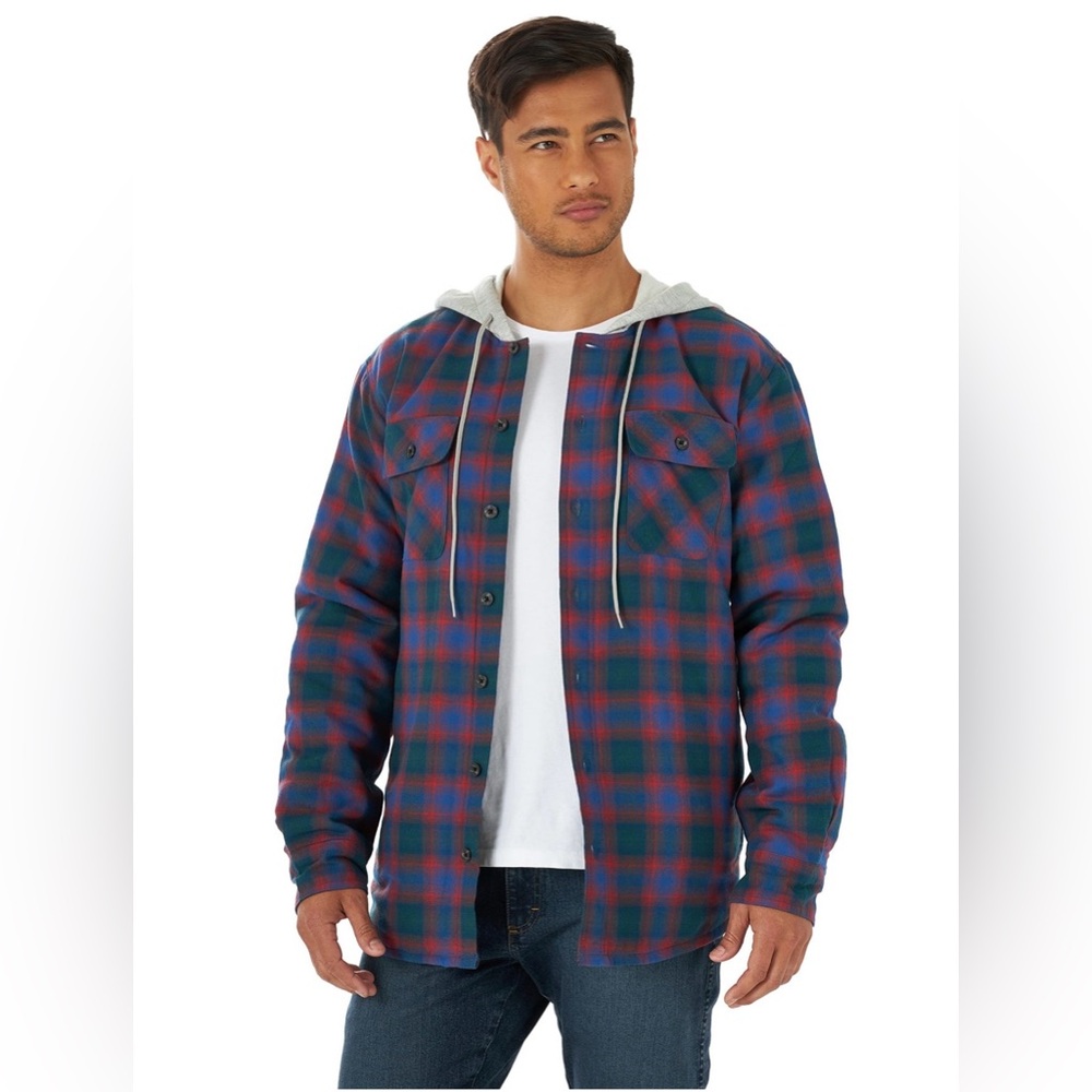 Wrangler Blue and Red Plaid Jacket